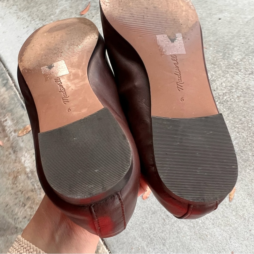 Madewell | Greta Brown Leather Flats Maryjanes GUC - Picture 9 of 9